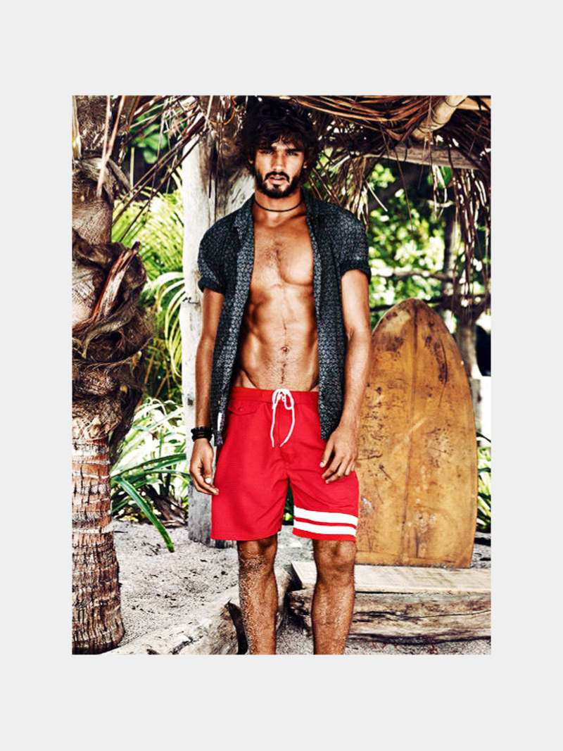 The Cool of Summer: Marlon Teixeira + Ryan Heavyside Model Swimwear for H&M image hm swimwear photos 007 