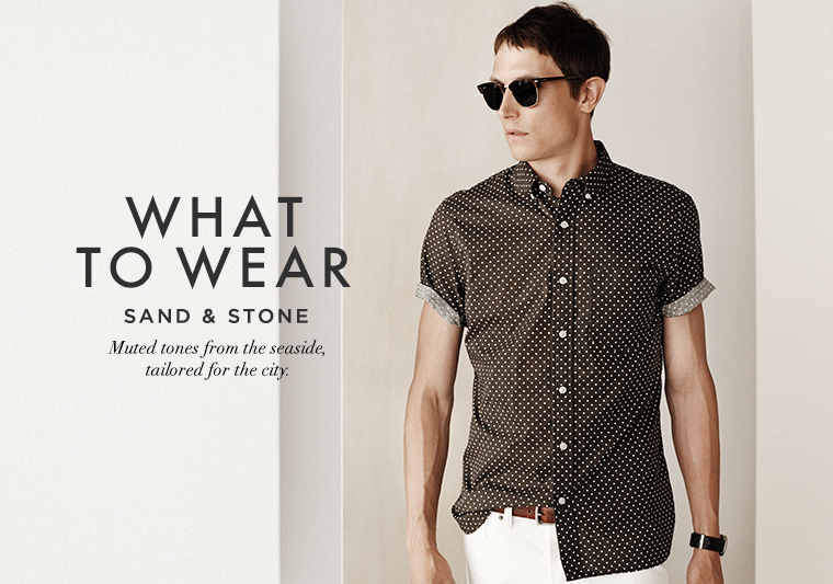 Christian Brylle Sports Sand & Stone Hues for Club Monaco image Club Monaco What to Wear 001 