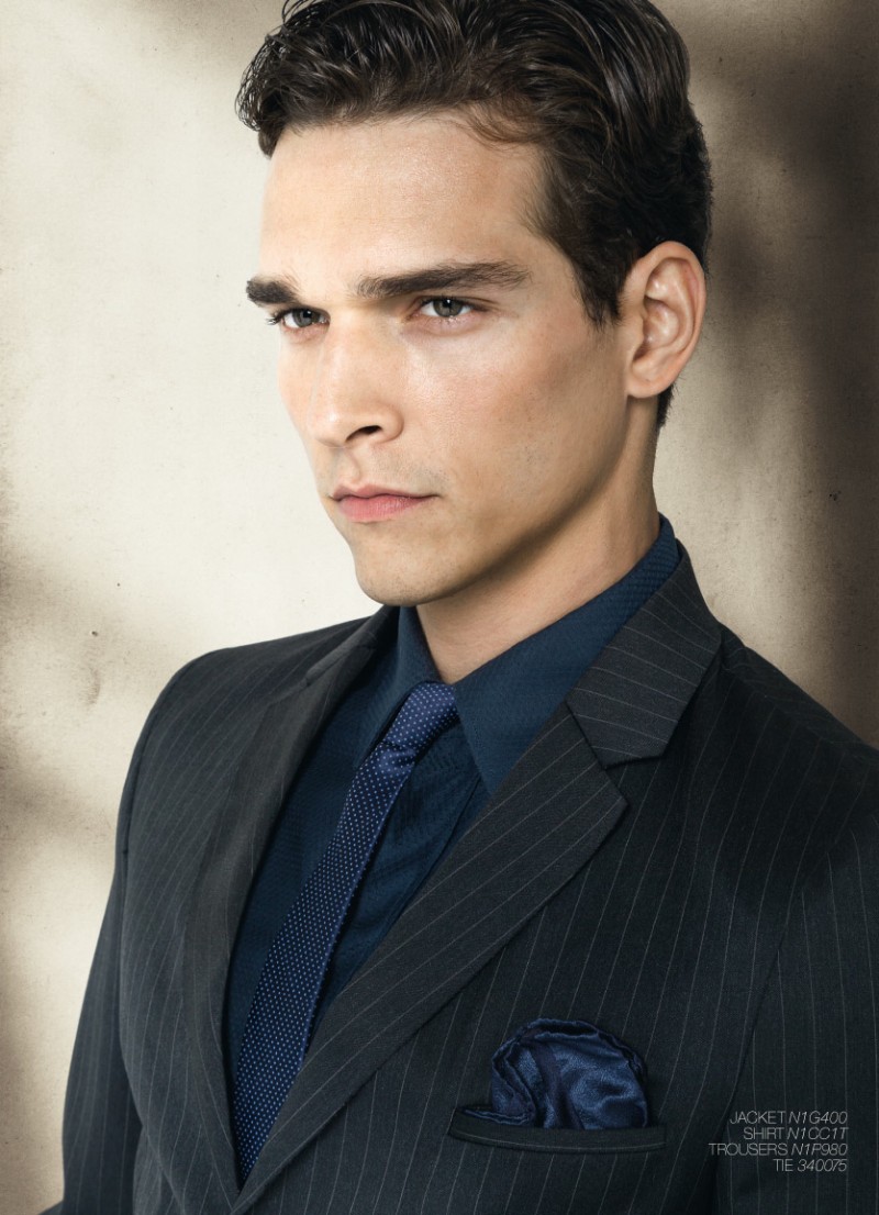 Alexandre Cunha Models Summer Styles for Emporio Armani image Emporio Armani Summer 2014 Alexandre Cunha 001 800x1106 