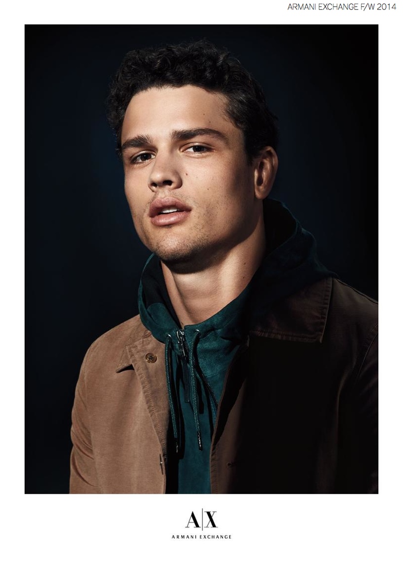 Simon Nessman Fronts Armani Exchange Fall/Winter 2014 Ad Campaign image Armani Exchange Fall Winter 2014 Ad Campaign Simon Nessman 002 