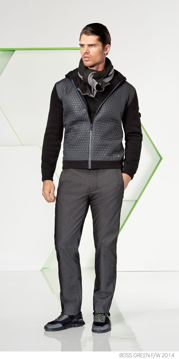 Brian Shimansky Models Smart Sporty Looks for BOSS Green Fall 2014  image BOSS Green Fall Winter 2014 Collection Look Book 001 