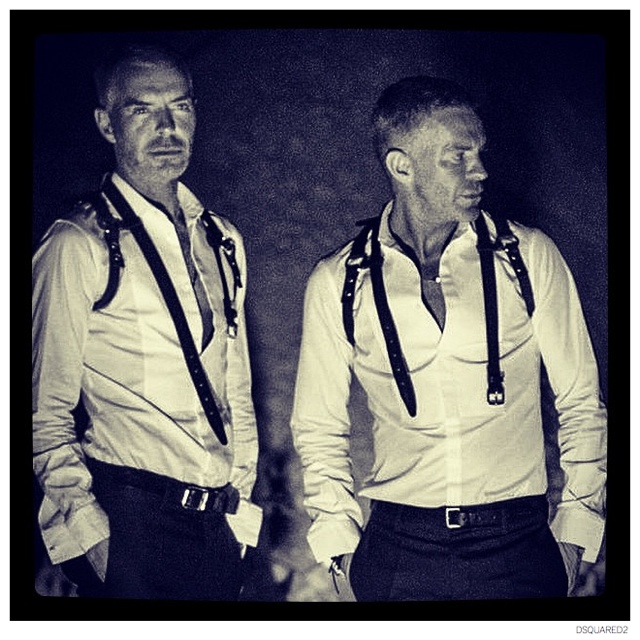 Dsquared2 Wilds Out in Leather Harnesses for Wild Celebration image Dsquared2 Wild Party Dan Dean Caten 008 