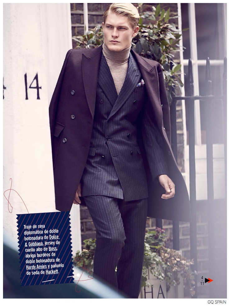 Harry Goodwins Wears Brit Inspired Sartorial Fashions for GQ Spain image Harry Goodwins GQ Spain British Tailored Fashions 001 