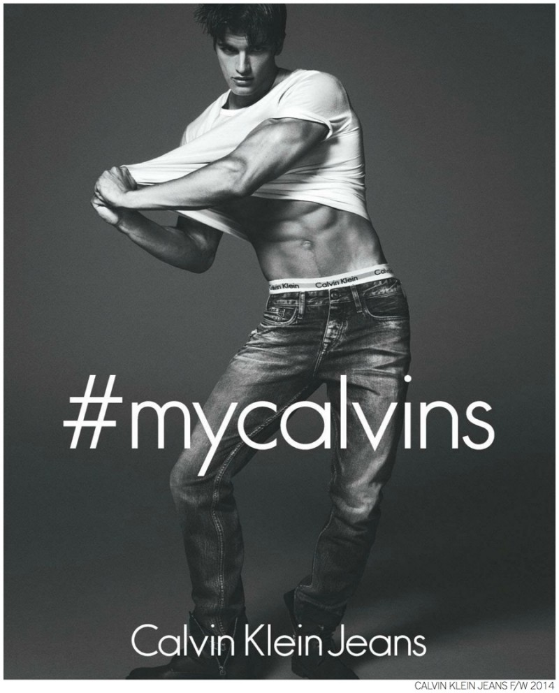 Matthew Terry Models Denim for New Calvin Klein Jeans Ad Photos image Matthew Terry Calvin Klein Jeans Fall 2014 Campaign Photo 001 800x992 