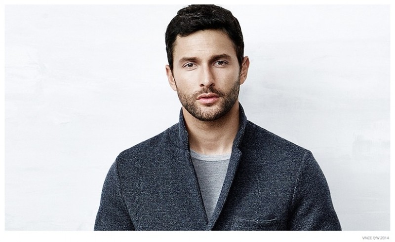 Noah Mills Sports Casual Styles from Vince Fall/Winter 2014 Collection image Noah Mills Casual Styles Vince Fall Winter 2014 001 800x491 