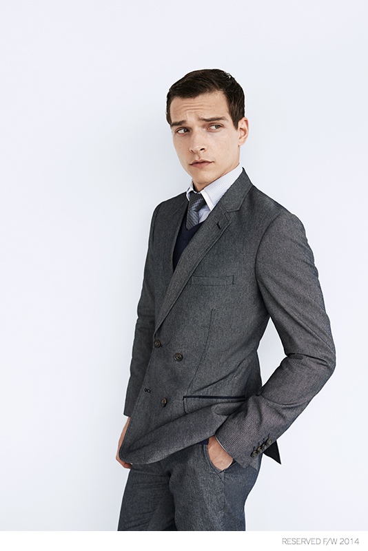 Alexandre Cunha Models Formal Suit Fashions for Reserved Fall/Winter 2014 image Reserved Formal Suit Styles Fall Winter 2014 Collection 001 