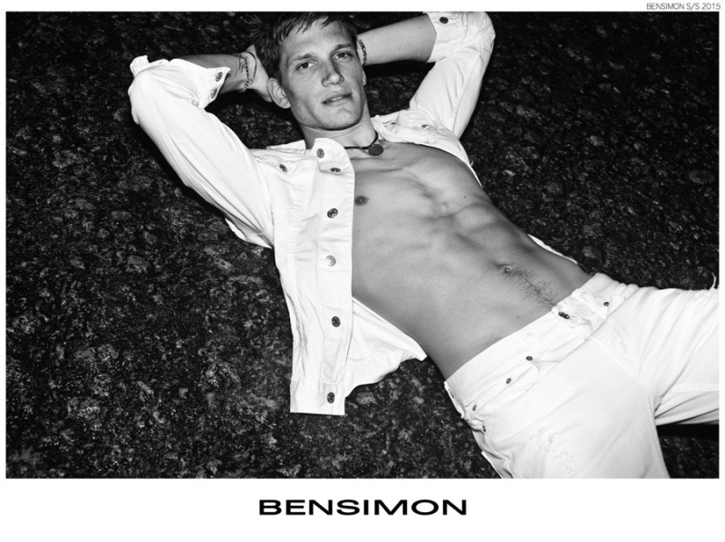 Florian Van Bael Models White Denim Jeans for Bensimon Spring/Summer 2015 Campaign image Florian Van Bael Bensimon Spring Summer 2015 Campaign White Jeans 001 800x598 