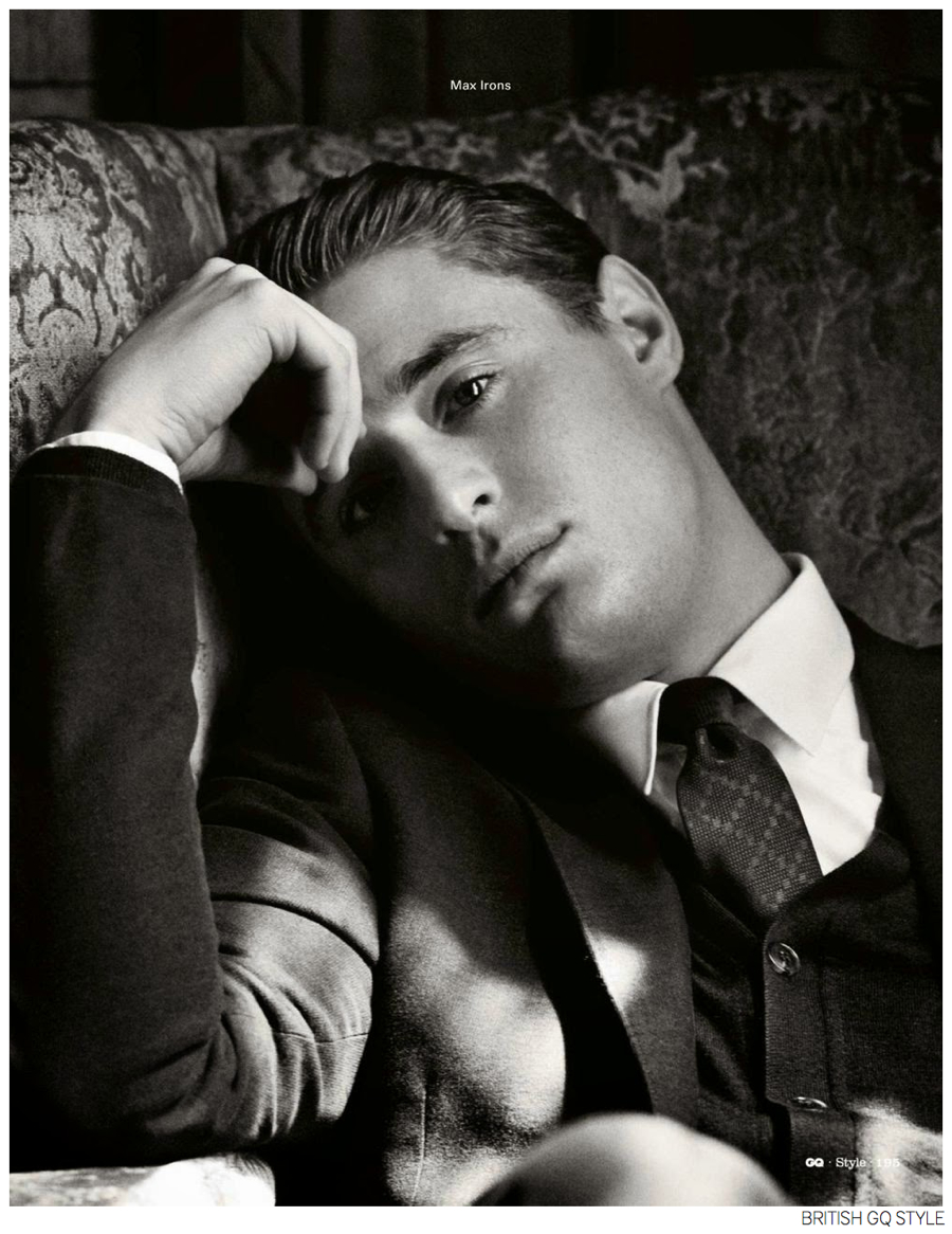 Max Irons Charms in Gucci Tailoring for British GQ Style 