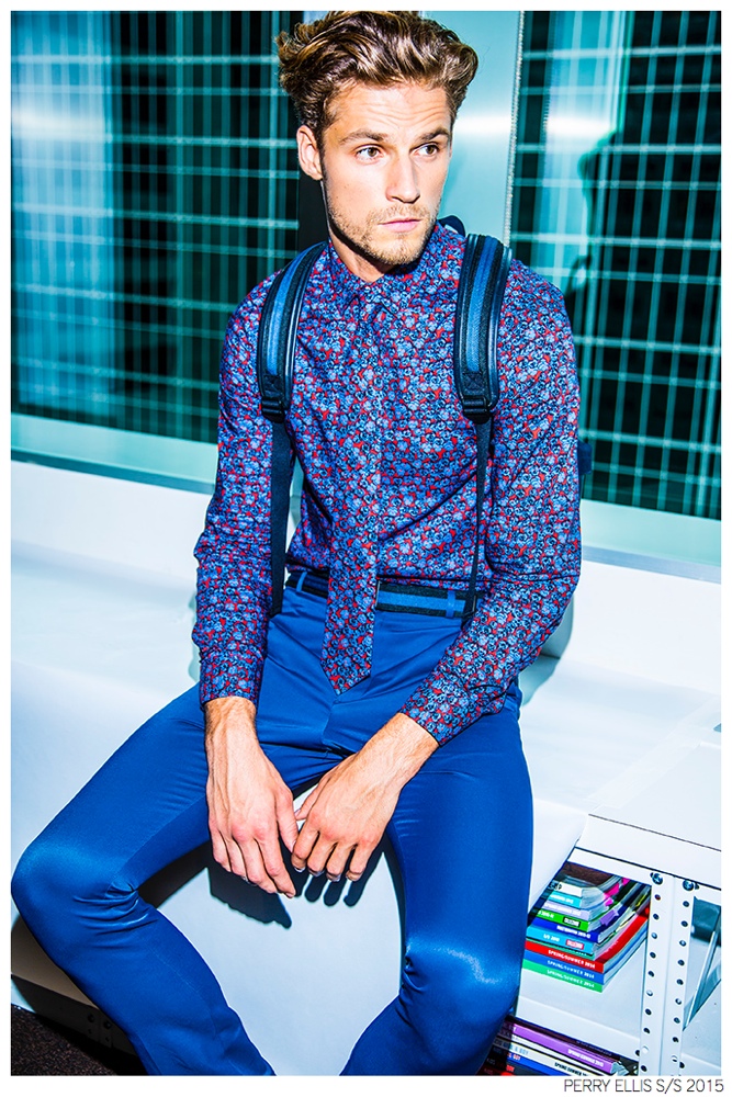 Mikus Lasmanis Models Perry Ellis Latest Fashions in Spring 2015 Preview image Perry Ellis Spring Summer 2015 Preview Mikus Lasmanis 001 