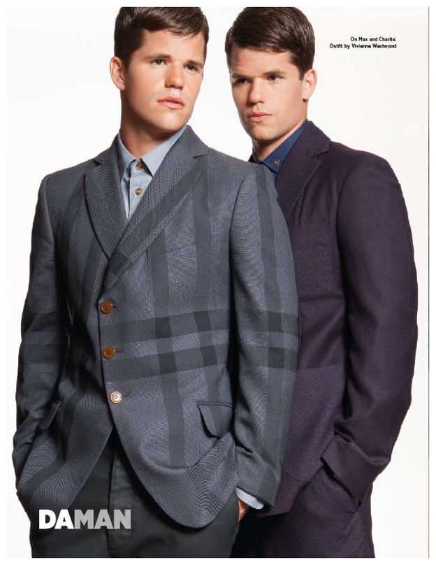 Charlie & Max Carver Star in Double Trouble Photo Shoot for Da Man October/November 2014 Issue image Charlie Max Carver Da Man Photo Shoot 005 