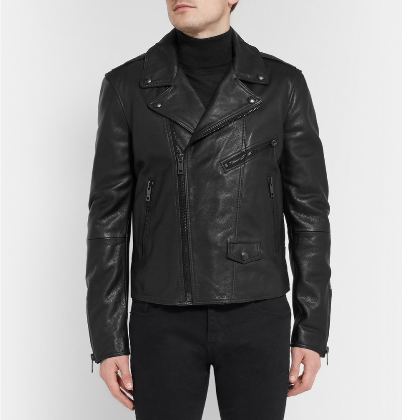 Men S Black Leather Biker Jackets Spring 2017 Edition Balmain Waxed Cotton Biker Jacket Burberry Brit Leather