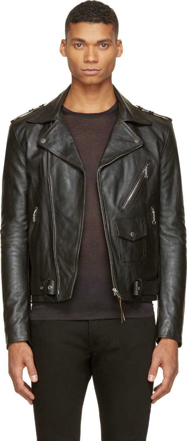 Men S Black Leather Biker Jackets Spring 2017 Edition J Black Leather Biker Jacket Maison Martin Margiela