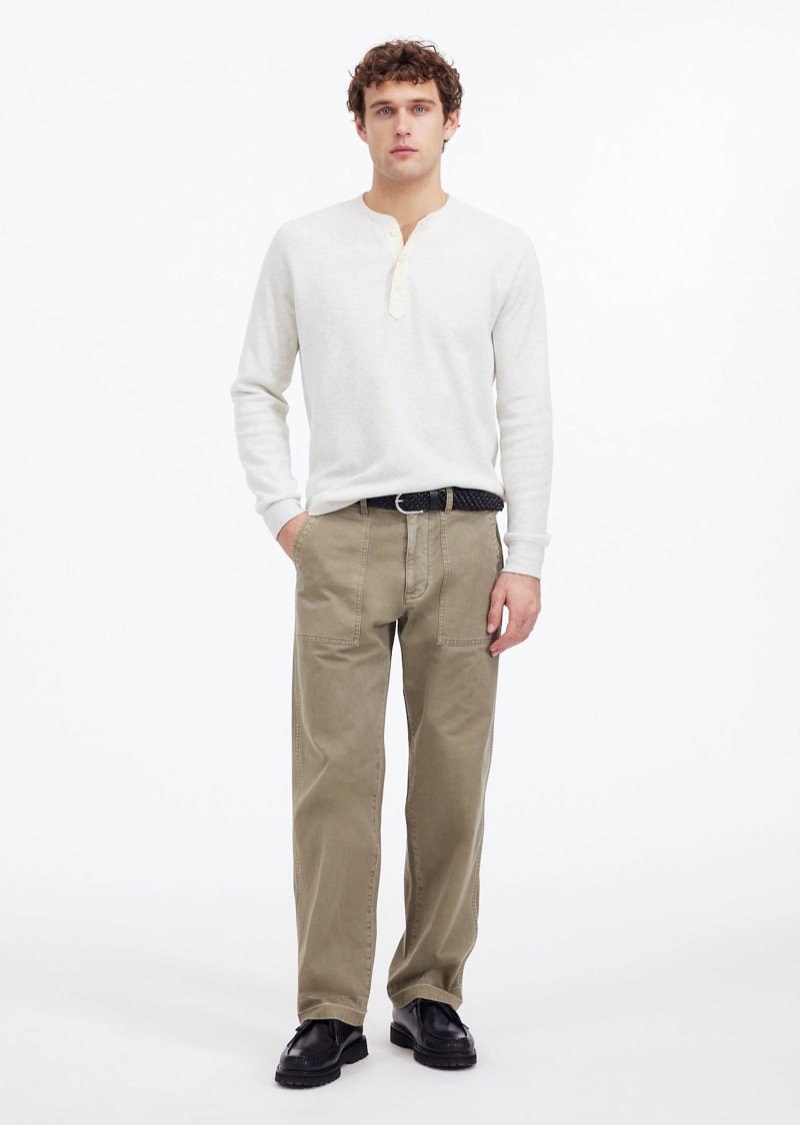 Subtle textures and soft structure offer a relaxed take on coastal workwear.