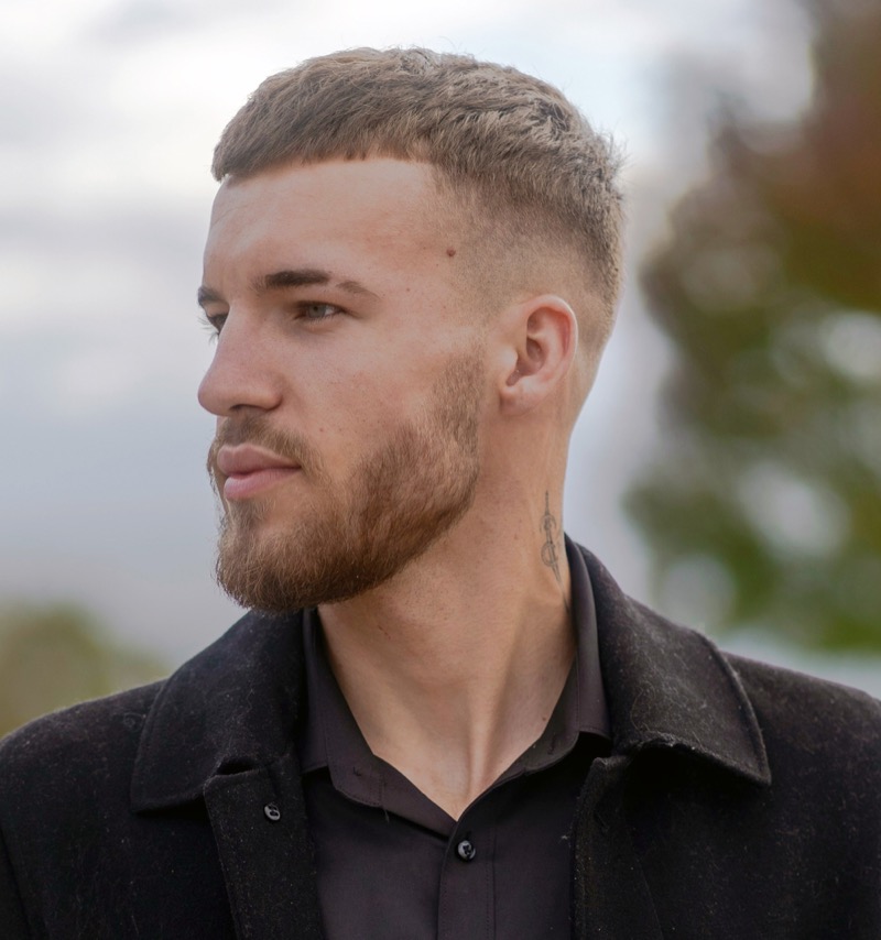 French crop with beard