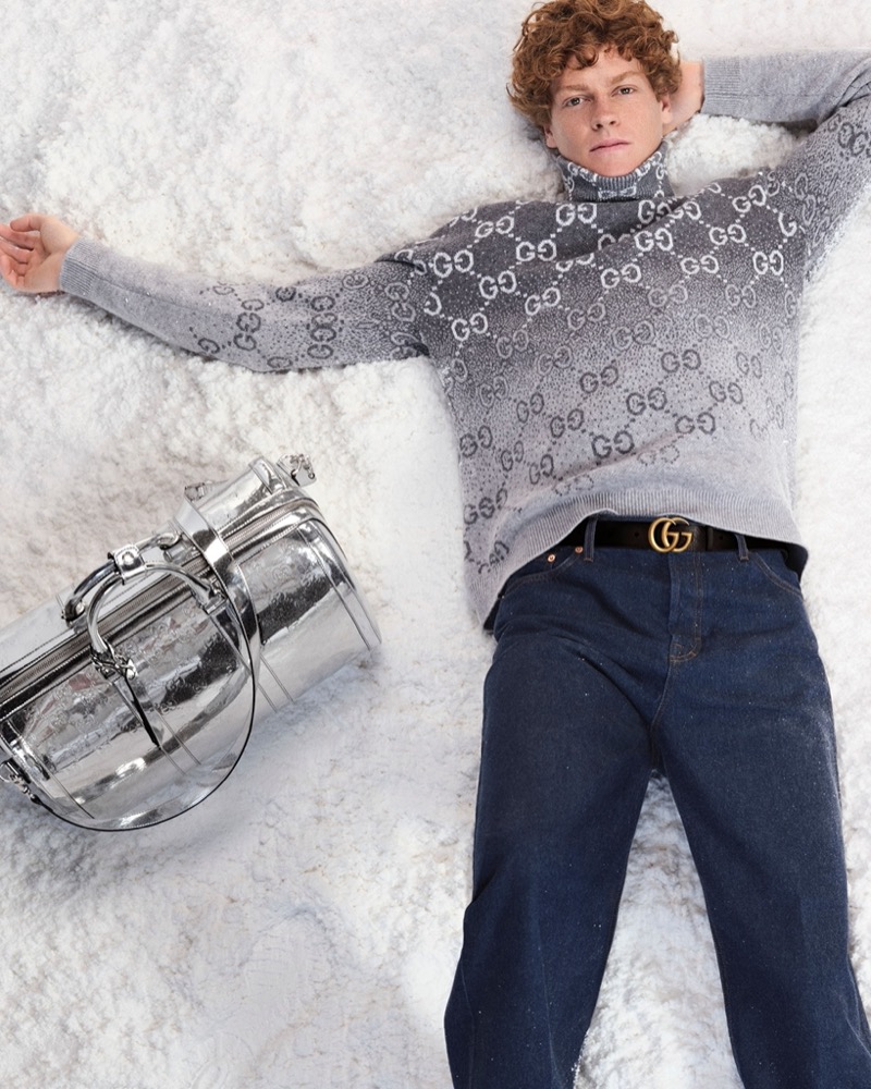 Tennis star Jannik Sinner fronts the Gucci Gift campaign.