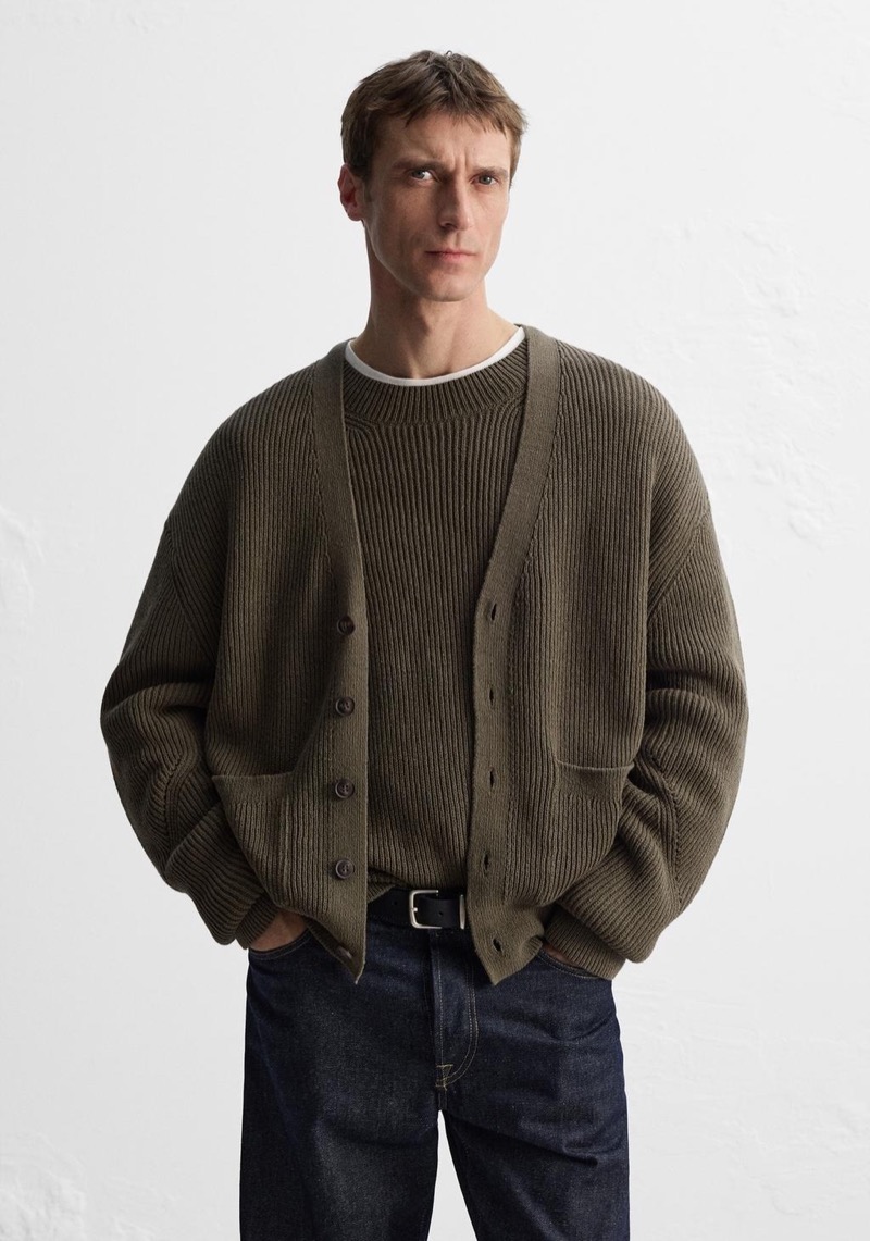 Make an intentional style statement with a spin on the twinset with a complementary cardigan and sweater.