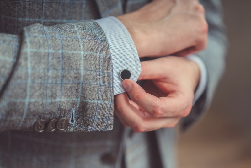 cufflink with suit