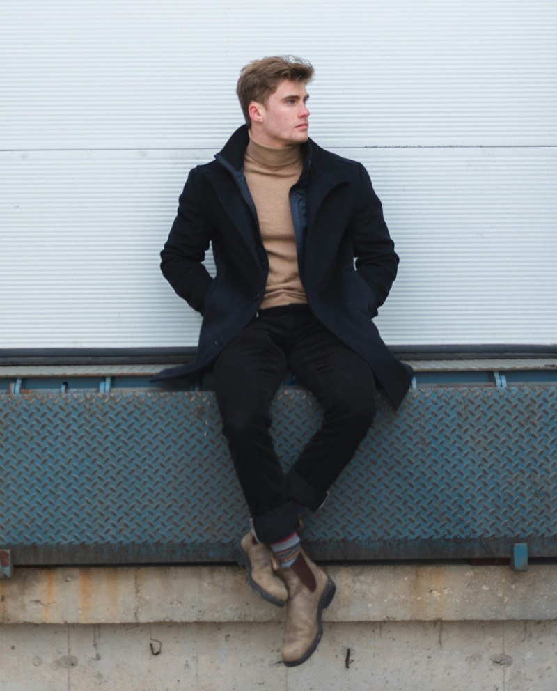Seated Urban Male Model Pose
