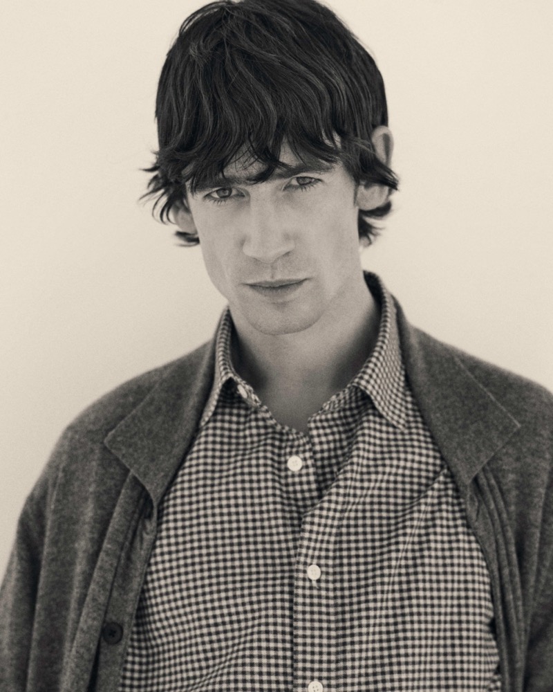 Massimo Dutti Cardigan and Plaid Shirt