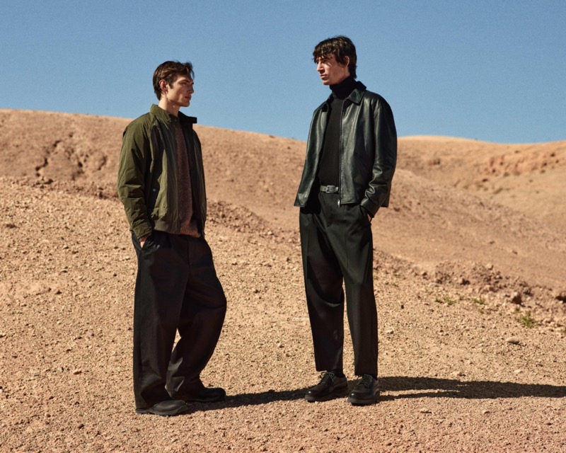 Thatcher Thornton and Nick Offord star in Massimo Dutti’s “Down to Earth” edit. 