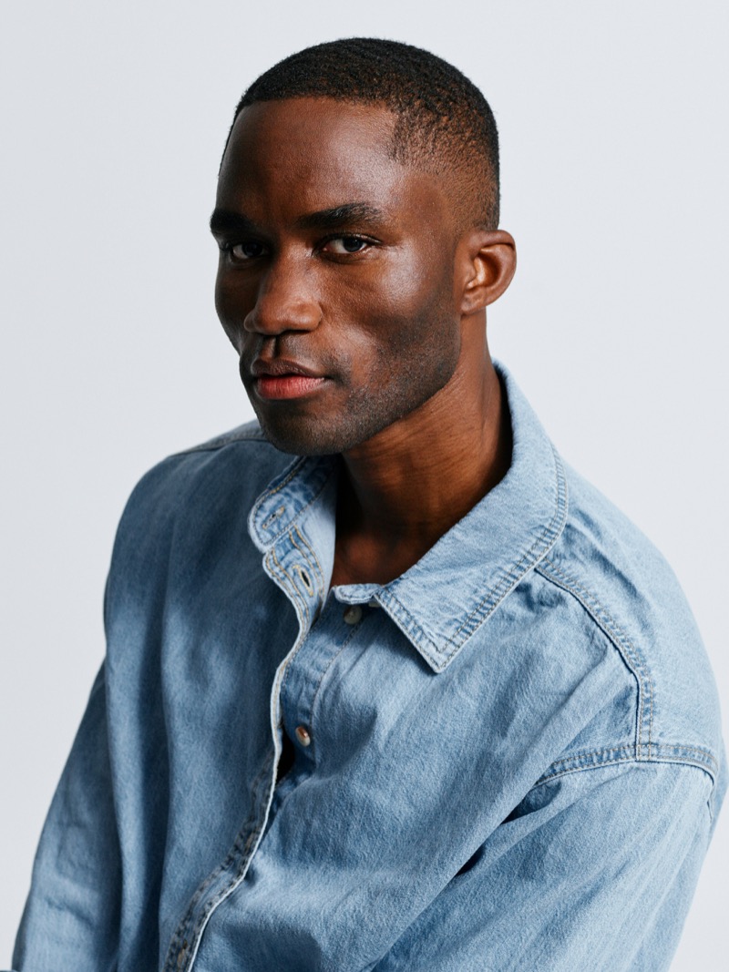 black male model headshot