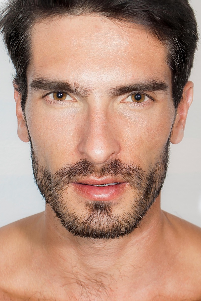 male model headshot closeup