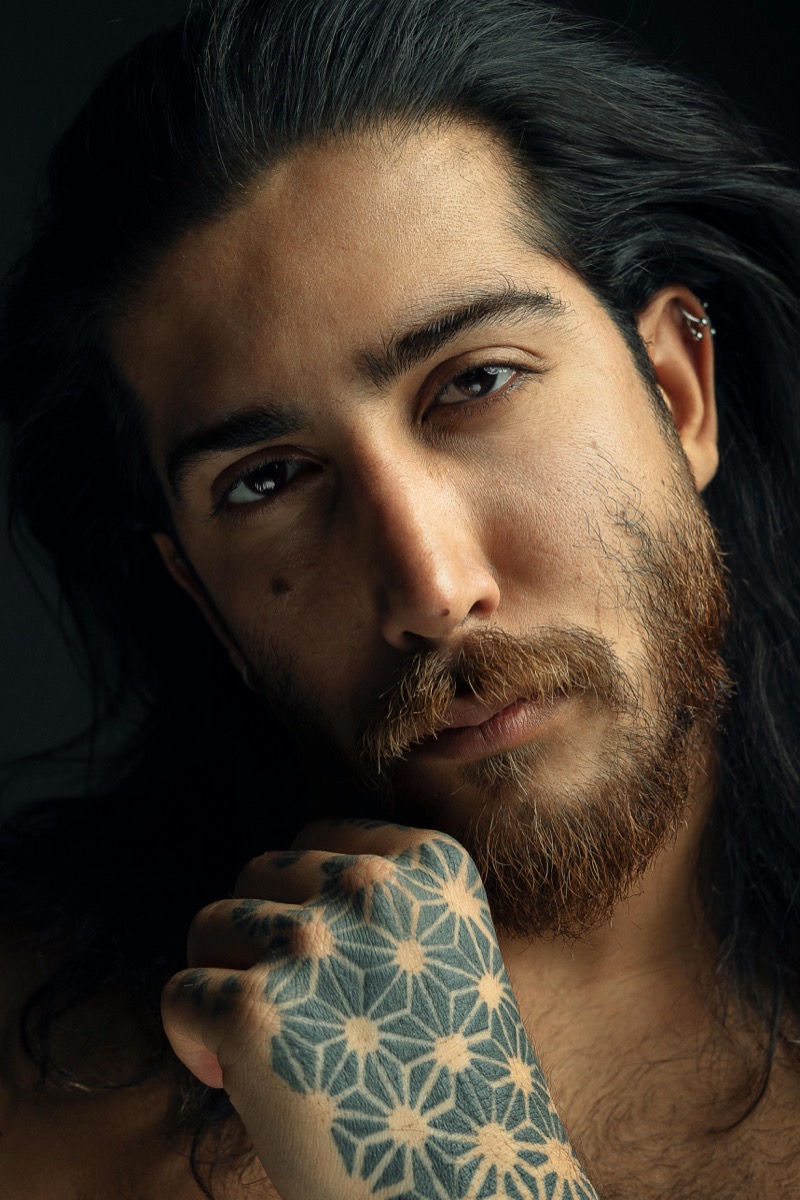male model headshot editorial