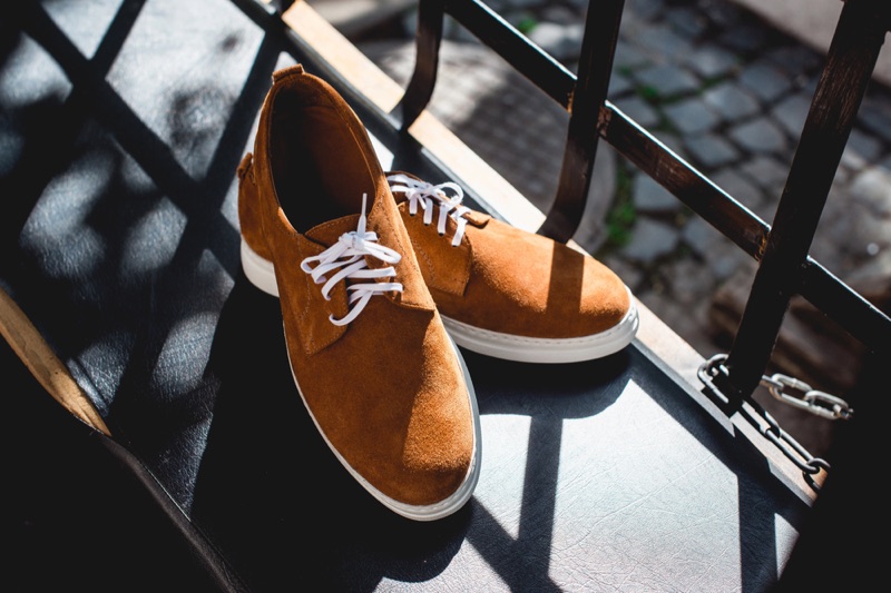Brown suede shoes