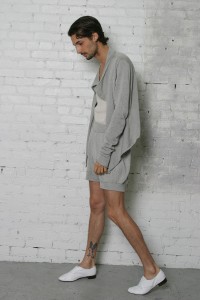 draped cardigan tank shorts