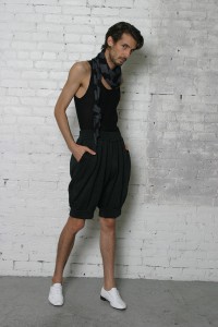 scarf tank knee length shorts