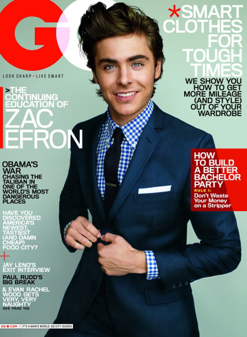 May 2009 GQ - Cover Boy Zac Efron