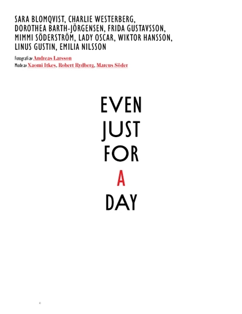 Bon Magazine | Even Just for a Day by Larsson