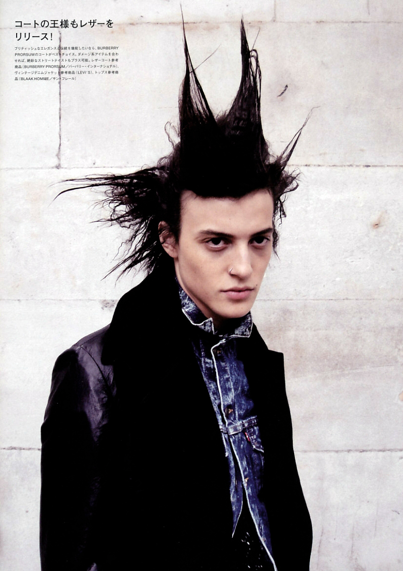 Rolling Stones type men's hairstyle with gothic darks in the hair