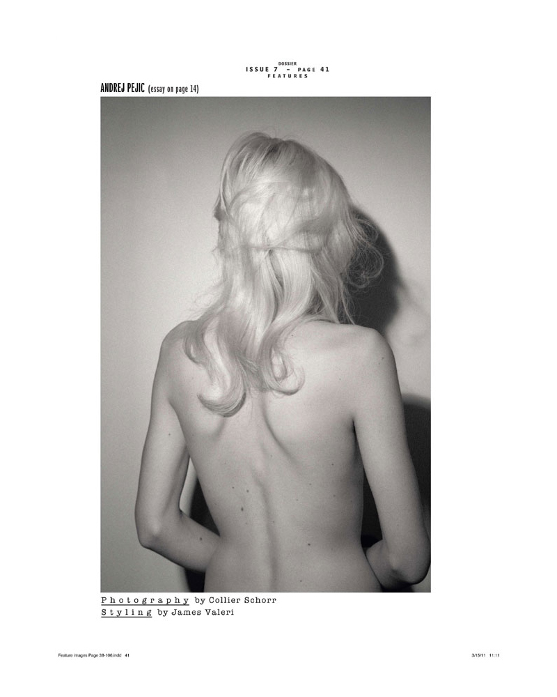 Andrej Pejic by Collier Schorr for Dossier