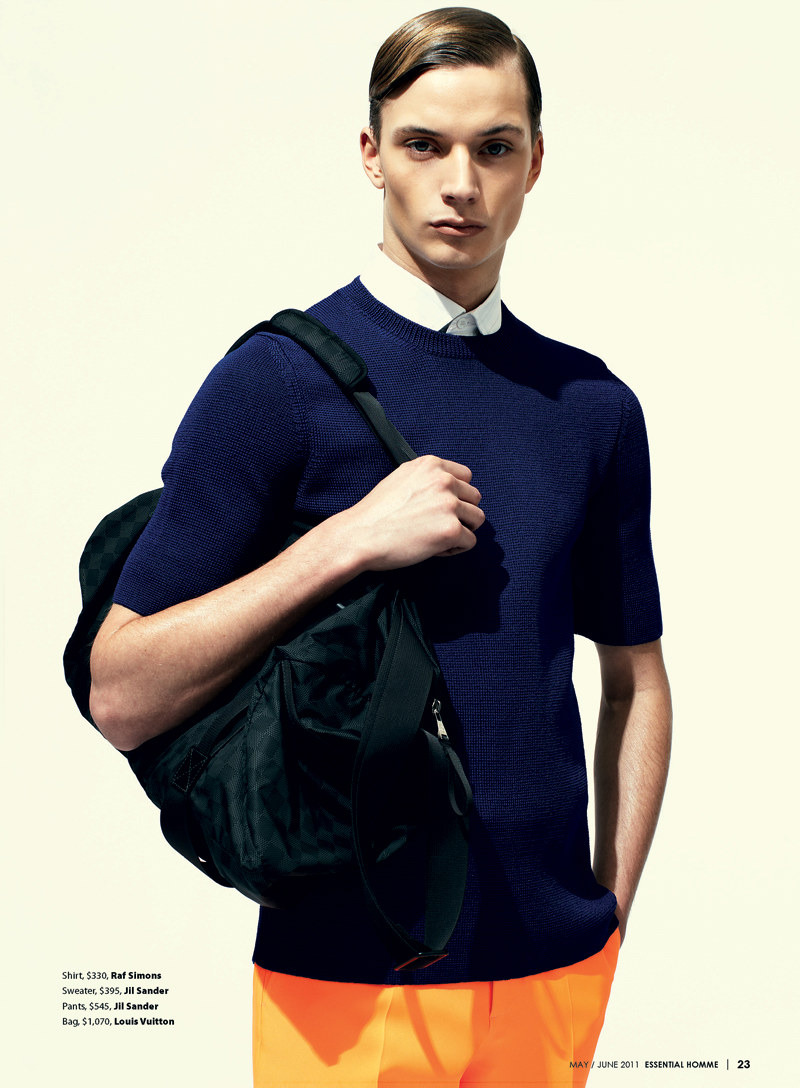 Linus Gustin by Jason Kim for Essential Homme May/June 2011
