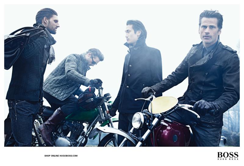 Ben Hill, Mark Vanderloo, Philip Huang & RJ Rogenski by Mario Sorrenti for Hugo Boss Black Fall 2011 Campaign