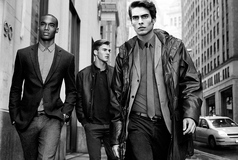 Jon Kortajarena joins Corey Baptiste and Patrick Kafka for DKNY's fall 2011 campaign, lensed by Inez & Vinoodh.