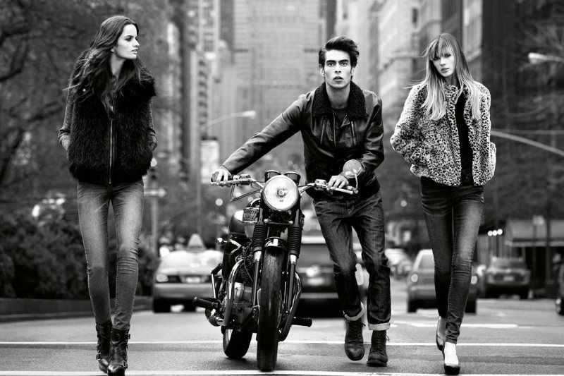 Jon Kortajarena is photographed by Inez & Vinoodh for DKNY Jeans' fall 2011 campaign.