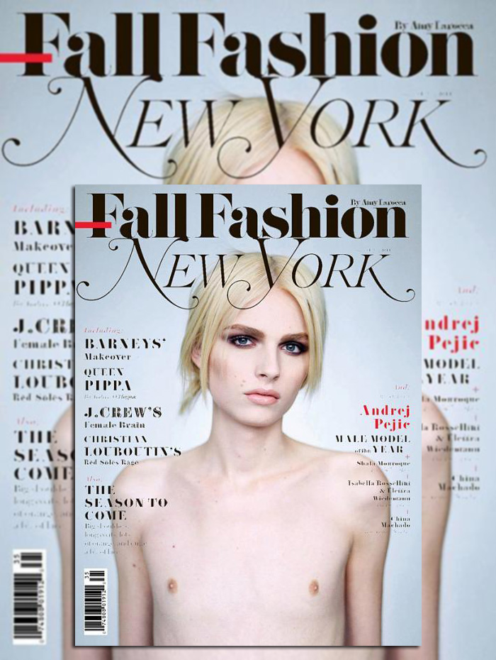 Photographed by Brigitte Lacombe, Andrej Pejic makes a New York splash.