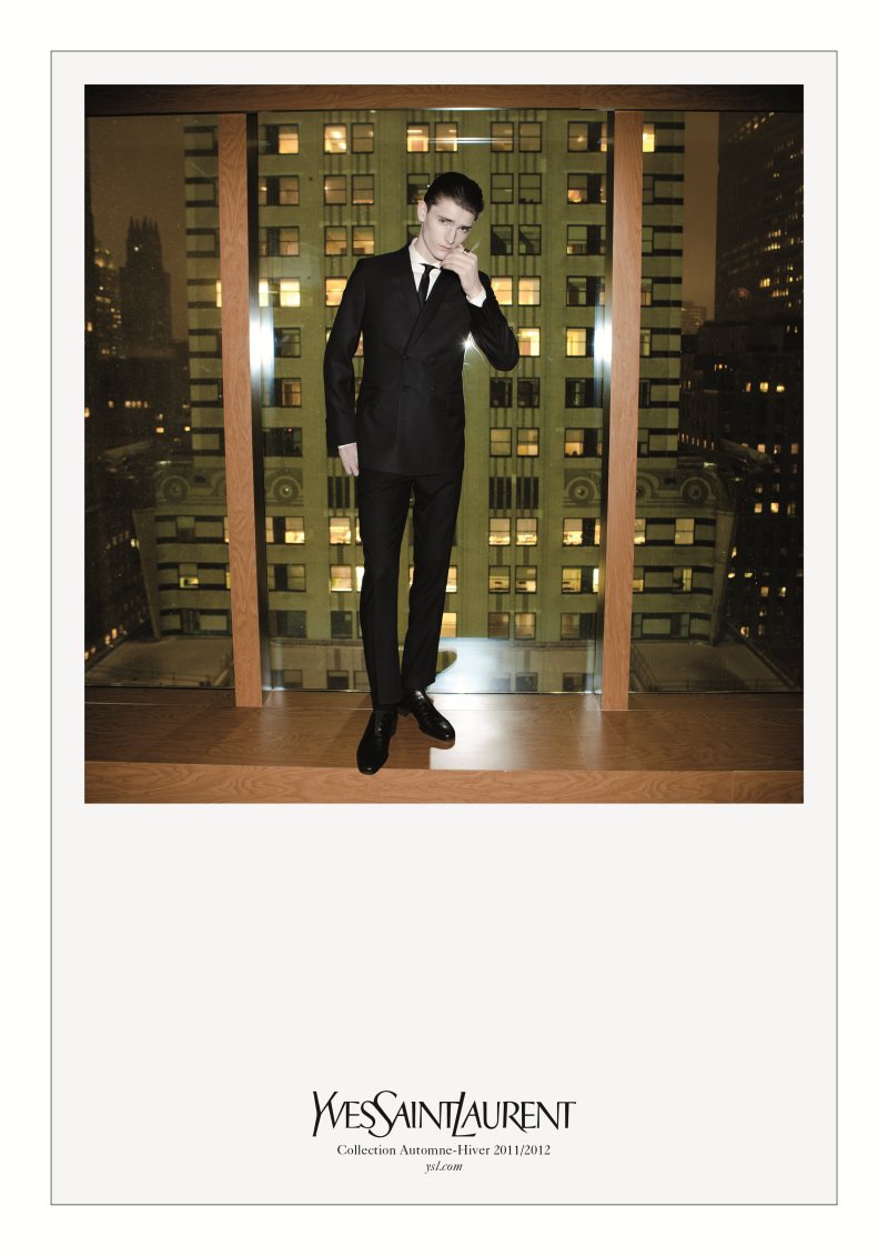 Headed to the penthouse, Alexander Beck is photographed by Inez & Vinoodh for Yves Saint Laurent's fall 2011 campaign.