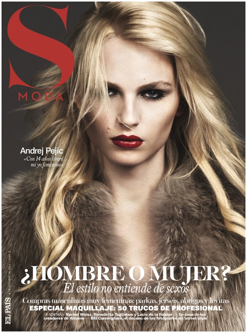 Andrej Pejic by Jonas Bresnan for S Moda