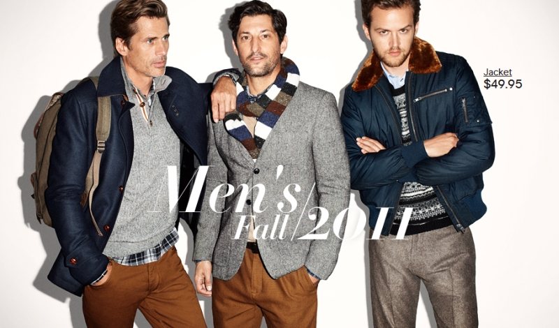 Jamie Strachan, Mark Vanderloo & Tony Ward by Terry Richardson for H&M Fall 2011 Campaign
