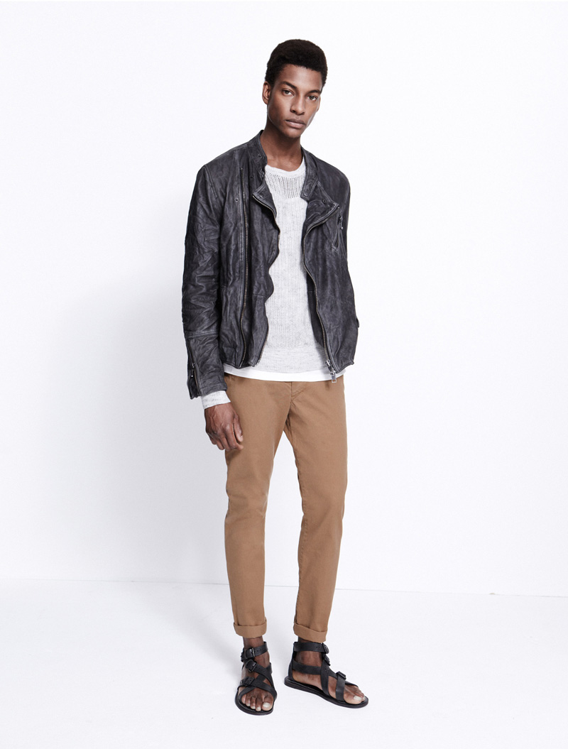 Allsaints garter leather best sale jacket
