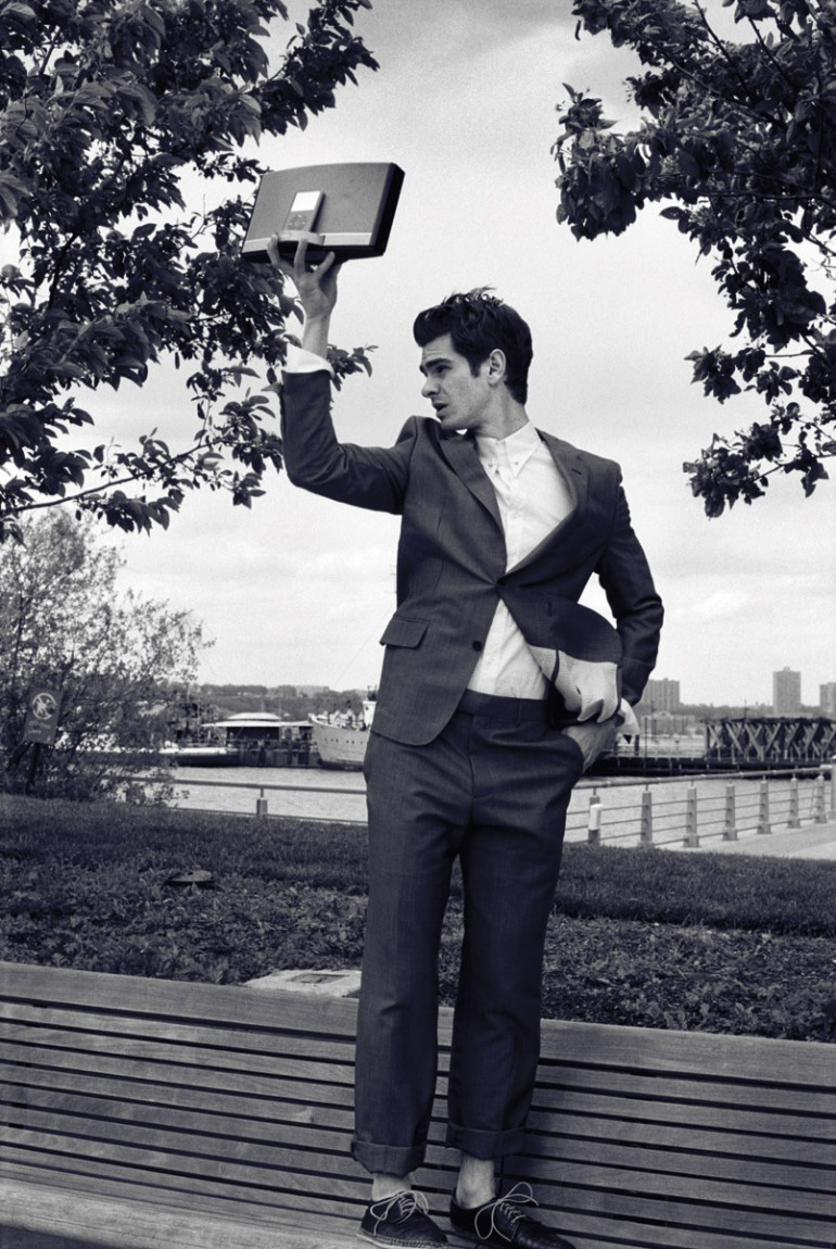 Andrew Garfield Shares a Laugh with Nylon Guys