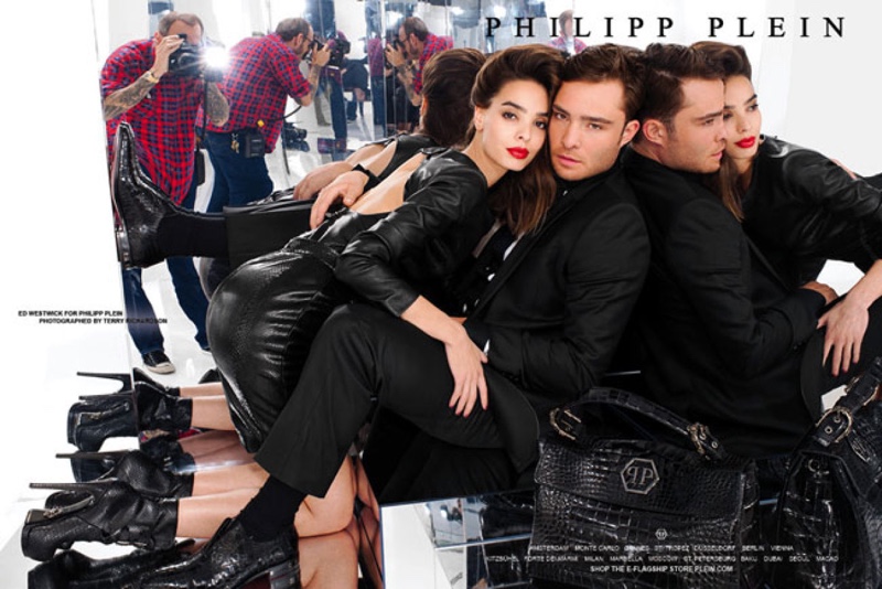 Terry Richardson Photographs Himself Photographing Ed Westwick for Philipp Plein's Fall/Winter 2012 Campaign