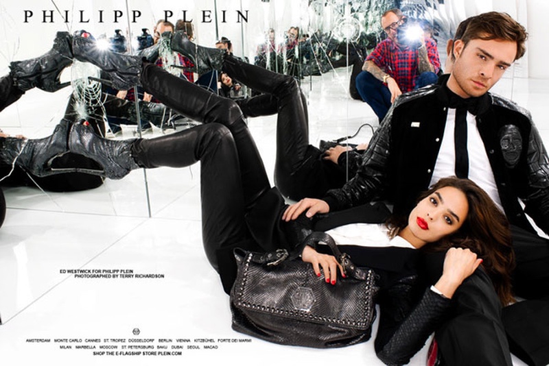 Terry Richardson Photographs Himself Photographing Ed Westwick for Philipp Plein's Fall/Winter 2012 Campaign