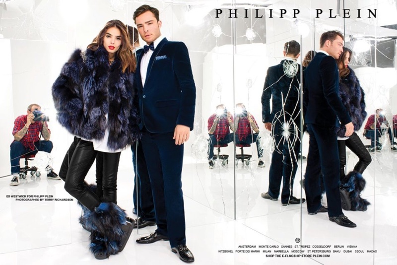 Terry Richardson Photographs Himself Photographing Ed Westwick for Philipp Plein's Fall/Winter 2012 Campaign