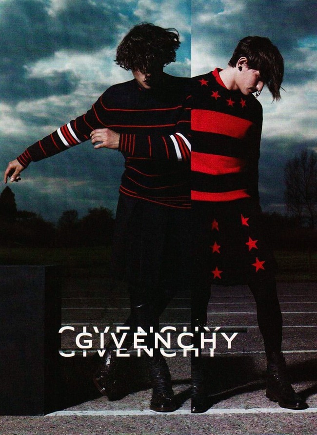 Rodrigo Braga and Jarrod Scott front Givenchy's fall-winter 2012 campaign.