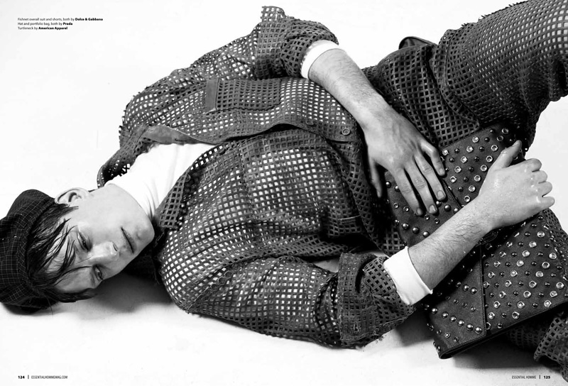 A Sheened Florian Van Bael Appears in Essential Homme