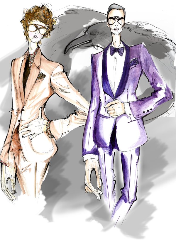 Max Motta & Jon Kortajarena for Tom Ford Illustrated by Alfonso Gaitan